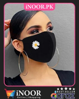 TOP Selling Printed Face Mask Online Pakistan Bejeweled with Flower