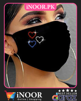Stone Embroidered Black Face Mask Online Price in Pakistan