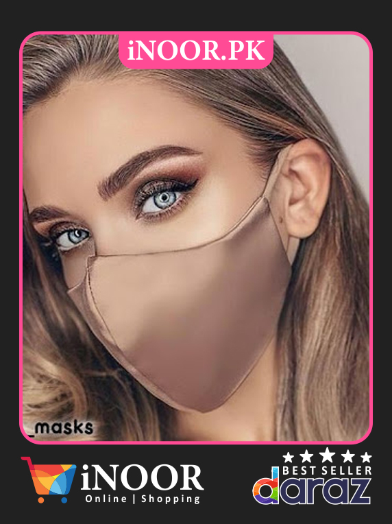 Satin washable silk face mask for girls made with high-quality cloth and materials.