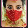 Bridal designer sequin face mask trends 2024 made with high-quality cloth and materials can filter small particles from the air. This Bridal