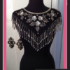 Silver Embroidered Black Cape