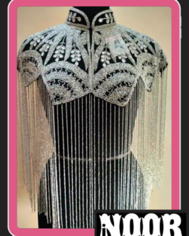Party Wear Long Fringes Black Cape for Sale