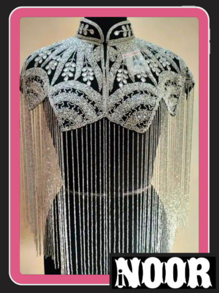 Party Wear Long Fringes Black Cape for Sale