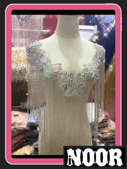 Silver Long Fringes Embellished Cape