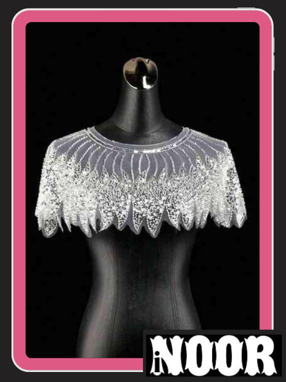 Radiant Silver Sequins Cape