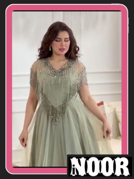 Customized Tulle Cape Dress Buy Online in Pakistan