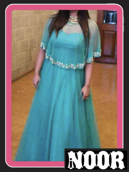 Glamorous Sheer Partywear Ready to Wear Dress