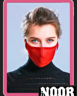 Simple Red Silk Face Mask