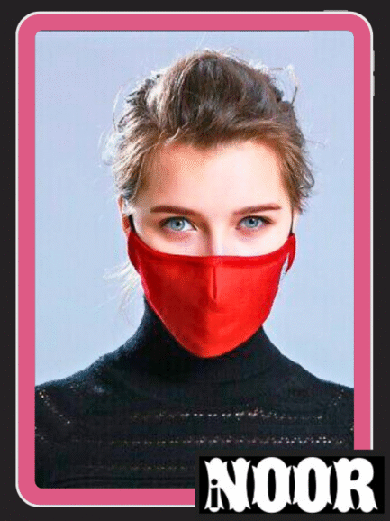 Simple Red Silk Face Mask