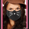 Black Cat Face Mask