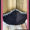 Elegant Rhinestones Decked Black Face Mask
