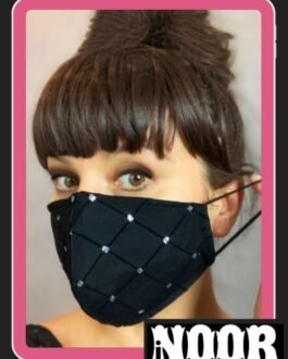 Stylish Rhinestones Black Face Mask Online Pakistan