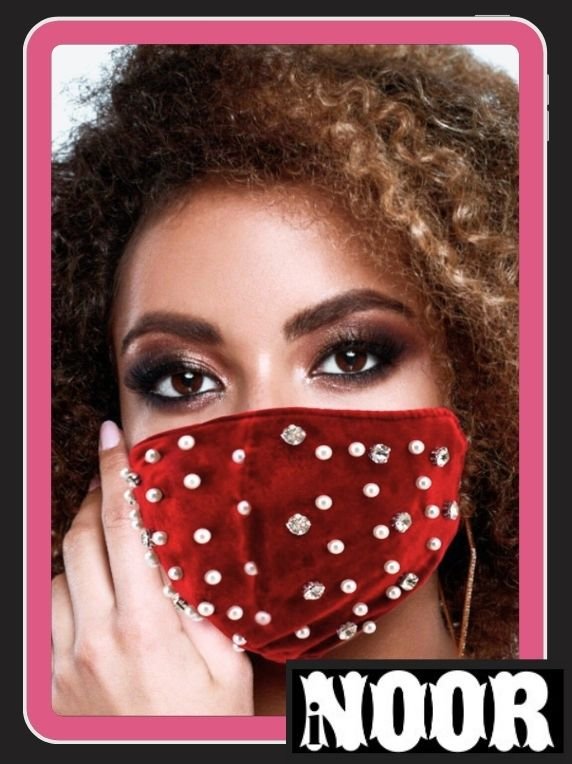 Stylish Maroon silk Face Mask