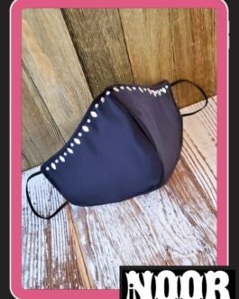 Rhinestone Decked Black Face Mask for Girls