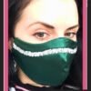 Stylish Partywear Green Silk Face Mask for Girls
