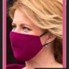 Attractive Magenta Silk Face Mask for Girls