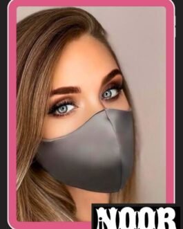 Dark Gray Silk Face Mask for Girls 2026