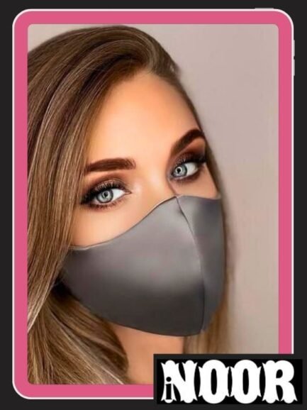 Dark Gray Silk Face Mask